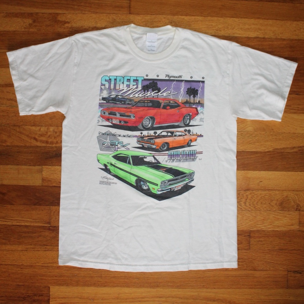 Vintage 2003 Plymouth Street Muscle Cars Pentastars Short Sleeve T-Shirt M